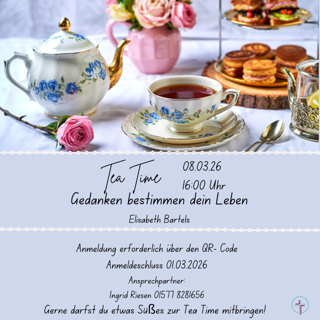 Einladungskarte - Tea Time - Gedanken bestimmen dein Leben